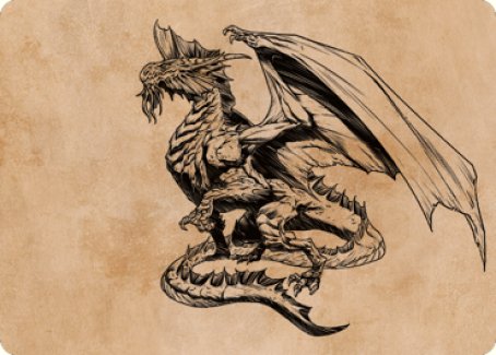 Ancient Silver Dragon Art Card (47) [Commander Legends: Battle for Baldur's Gate Art Series] Magic: The Gathering