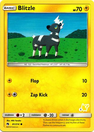 Blitzle (81/214) (Pikachu Stamp #1) [Battle Academy 2020] Pokémon