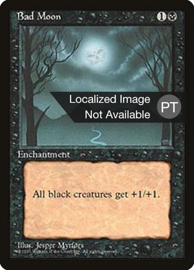 Bad Moon [Fourth Edition (Foreign Black Border)] Magic: The Gathering