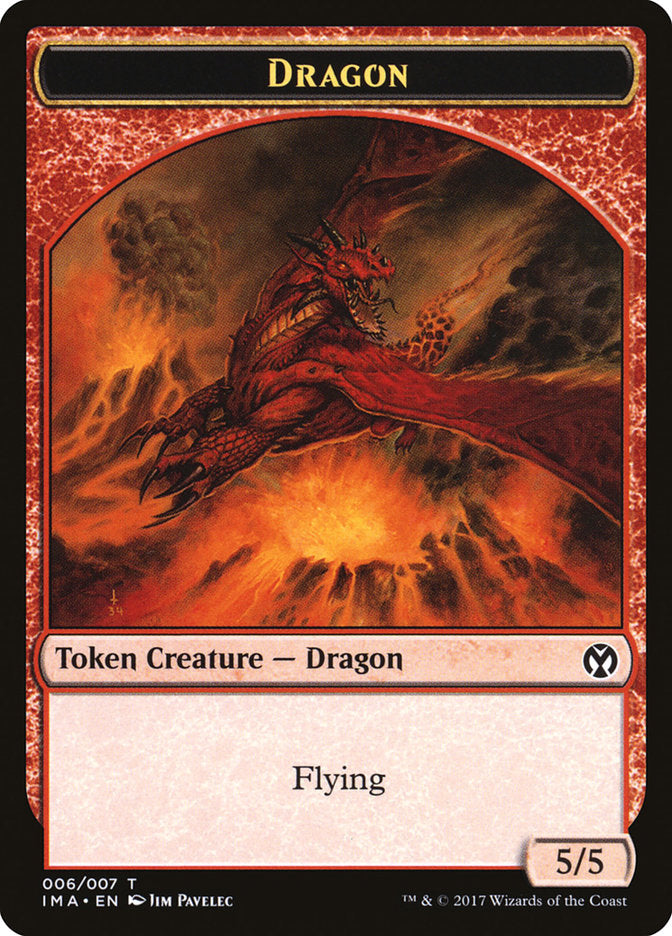 Dragon Token (006/007) [Iconic Masters Tokens] Magic: The Gathering