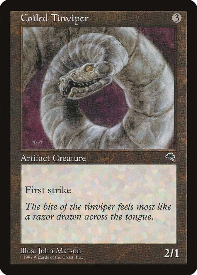 Coiled Tinviper [Tempest] Magic: The Gathering