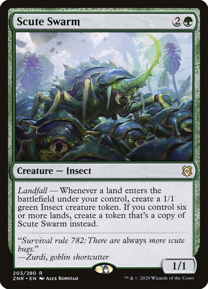 Scute Swarm [Zendikar Rising] Magic: The Gathering
