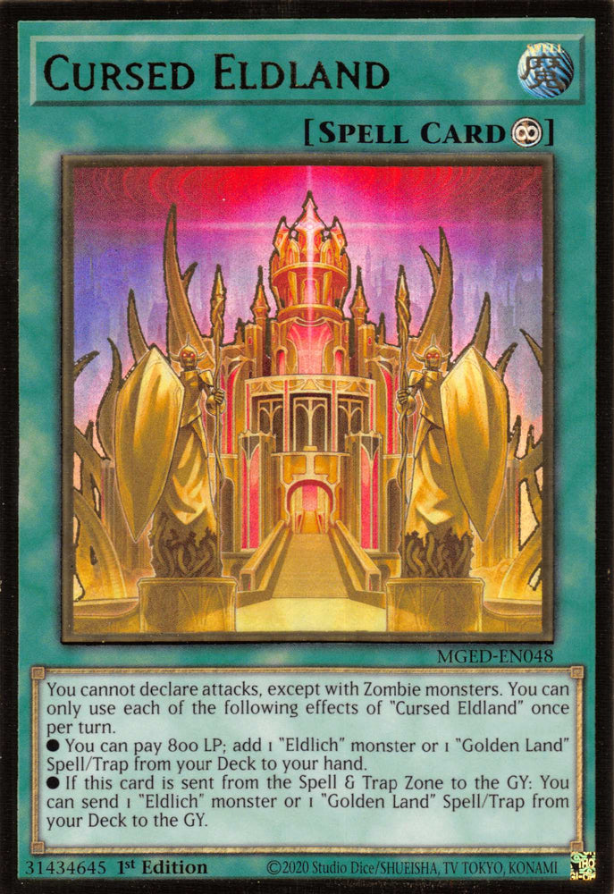 Cursed Eldland [MGED-EN048] Gold Rare Yu-Gi-Oh!