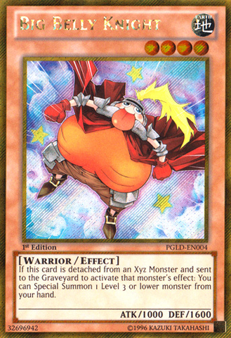 Big Belly Knight [PGLD-EN004] Gold Secret Rare Yu-Gi-Oh!