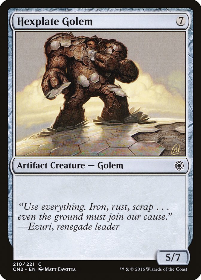 Hexplate Golem [Conspiracy: Take the Crown] Magic: The Gathering