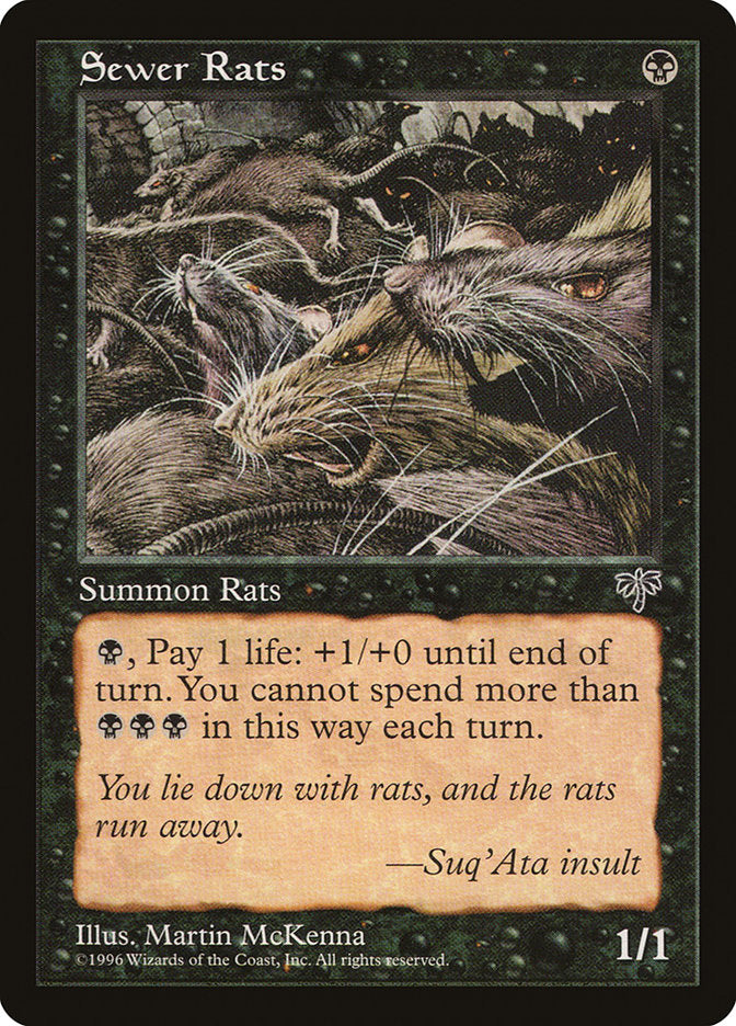 Sewer Rats [Mirage] Magic: The Gathering