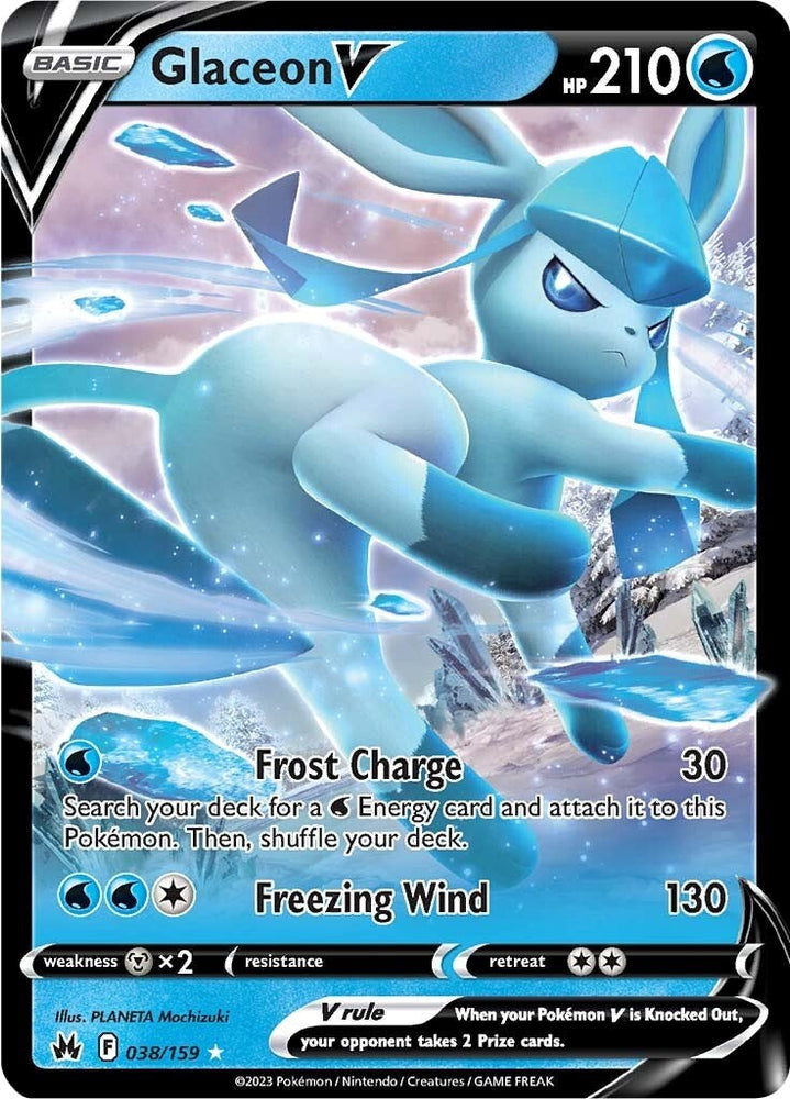 Glaceon V (038/159) [Sword & Shield: Crown Zenith] Pokémon