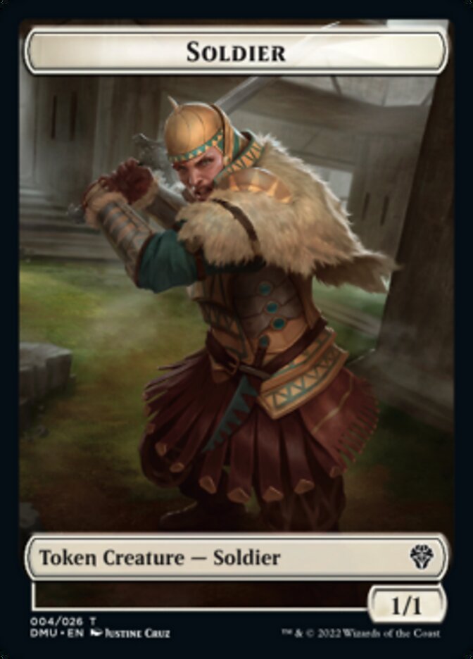 Soldier // Sand Warrior Double-Sided Token [Dominaria United Tokens] Magic: The Gathering