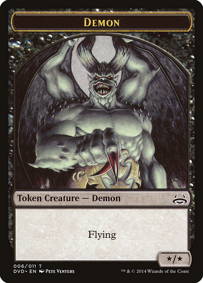 Demon Token (Divine vs. Demonic) [Duel Decks Anthology Tokens] Magic: The Gathering