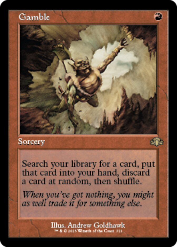 Gamble (Retro) [Dominaria Remastered] Magic: The Gathering