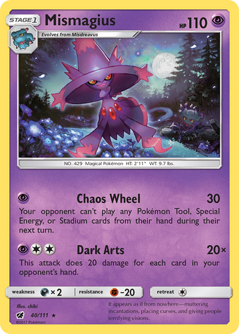 Mismagius (40/111) [Sun & Moon: Crimson Invasion] Pokémon