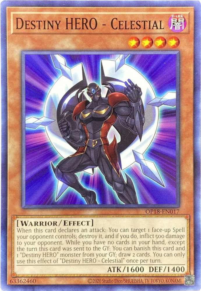 Destiny HERO - Celestial [OP18-EN017] Common Yu-Gi-Oh!