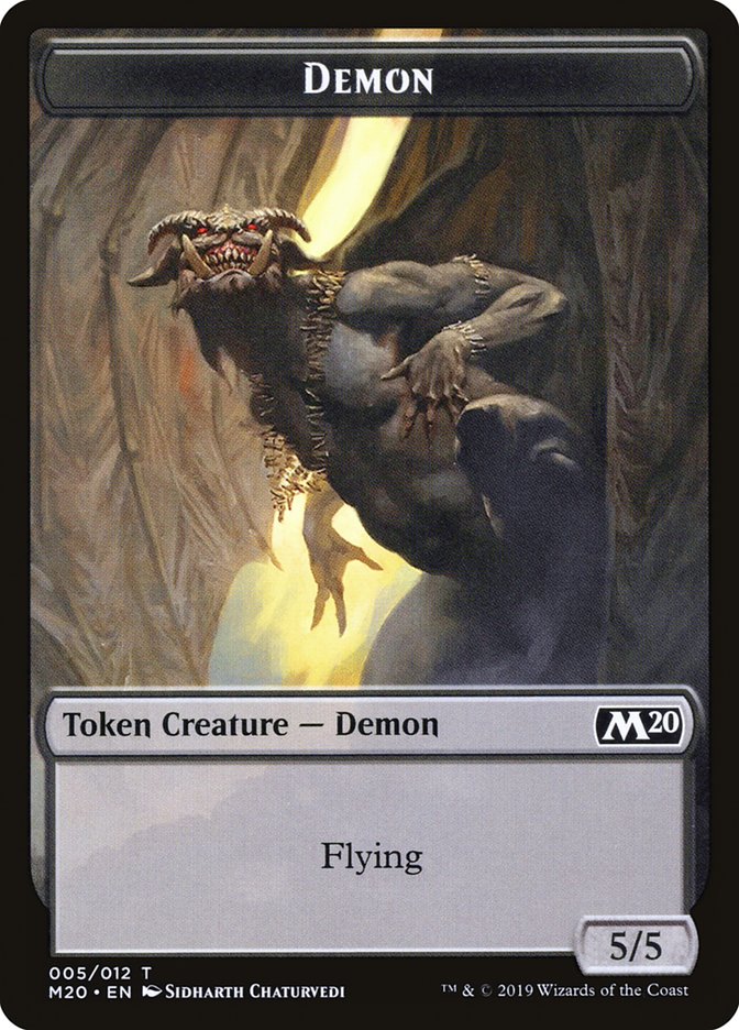 Demon Token [Core Set 2020 Tokens] Magic: The Gathering