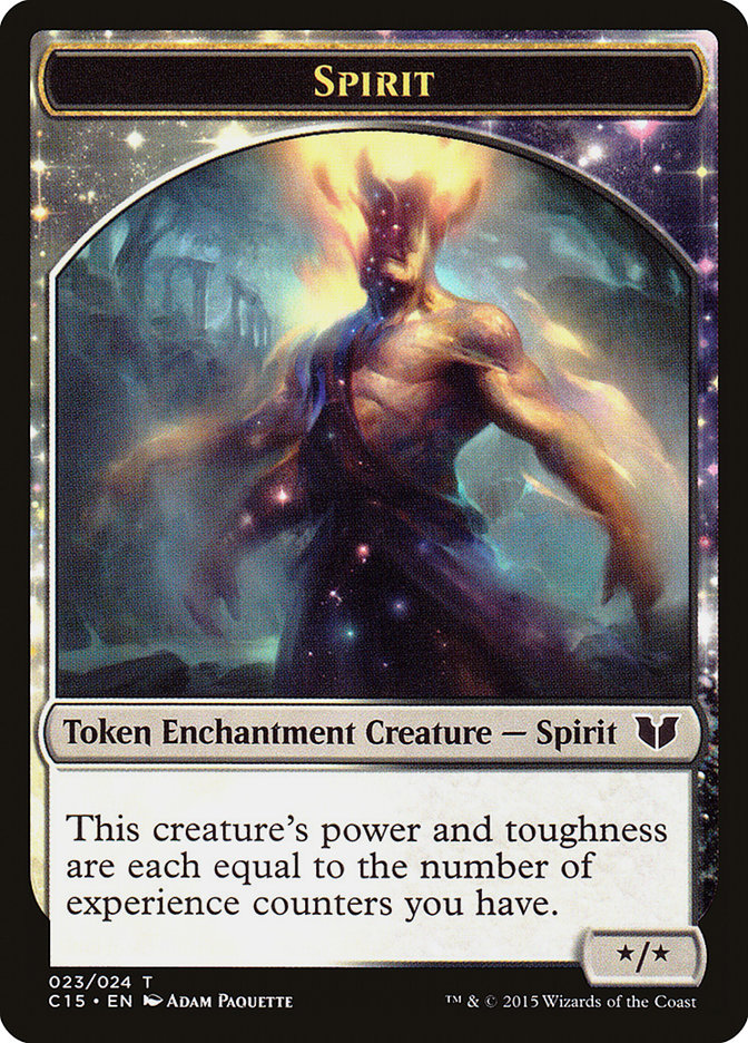 Spirit (023) // Cat Double-Sided Token [Commander 2015 Tokens] Magic: The Gathering