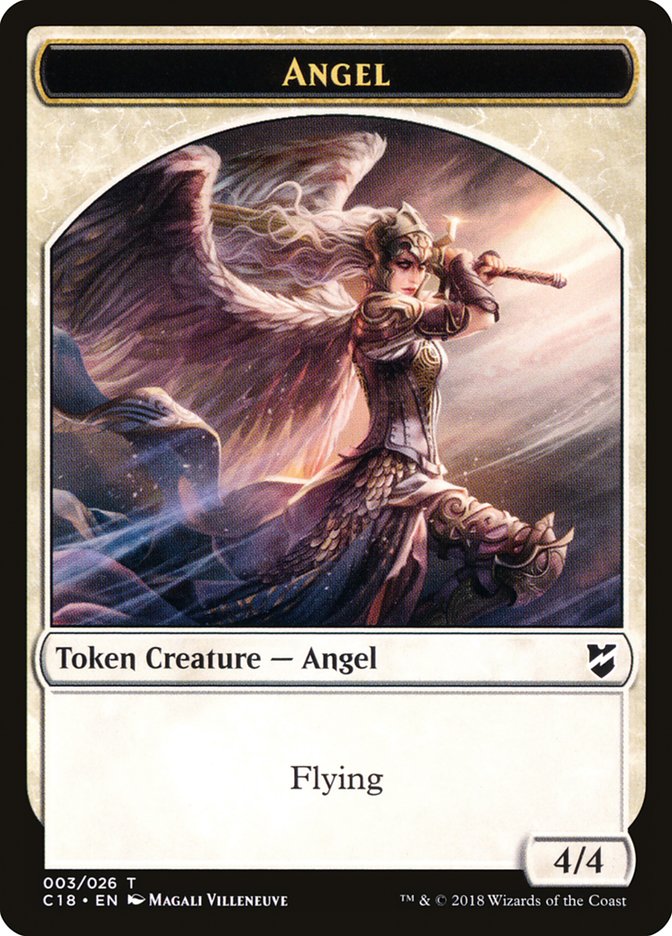 Manifest // Angel Double-Sided Token [Commander 2018 Tokens] Magic: The Gathering