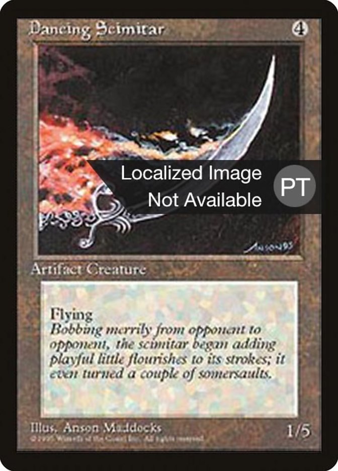 Dancing Scimitar [Fourth Edition (Foreign Black Border)] Magic: The Gathering