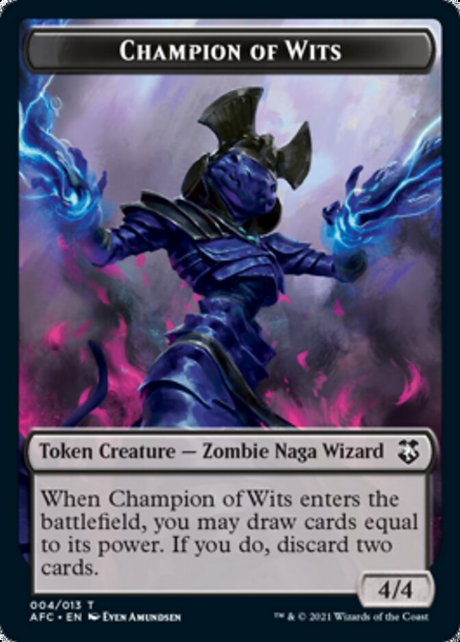 Champion of Wits // Illusion Double-Sided Token [Dungeons & Dragons: Adventures in the Forgotten Realms Commander Tokens] Magic: The Gathering