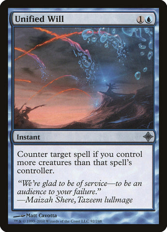 Unified Will [Rise of the Eldrazi] Magic: The Gathering