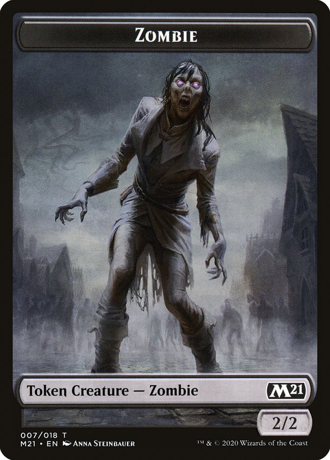 Demon // Zombie Double-Sided Token [Core Set 2021 Tokens] Magic: The Gathering