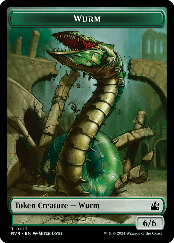 Wurm Token [Ravnica Remastered Tokens] Magic: The Gathering