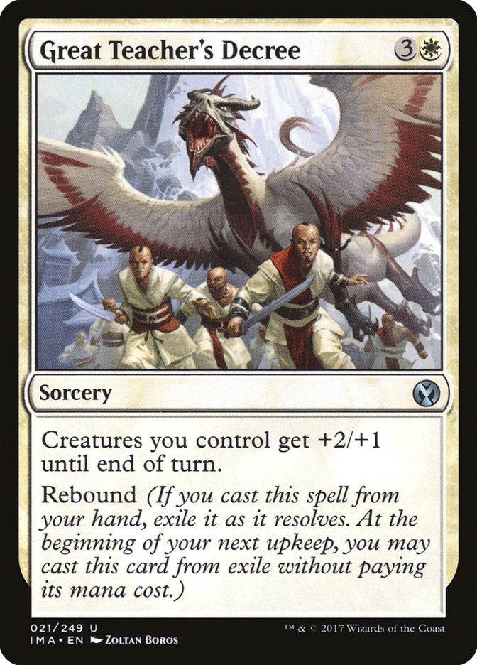 Great Teacher's Decree [Iconic Masters] Magic: The Gathering