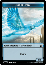 Elf Knight // Bird Illusion Double-Sided Token [Ravnica Remastered Tokens] Magic: The Gathering