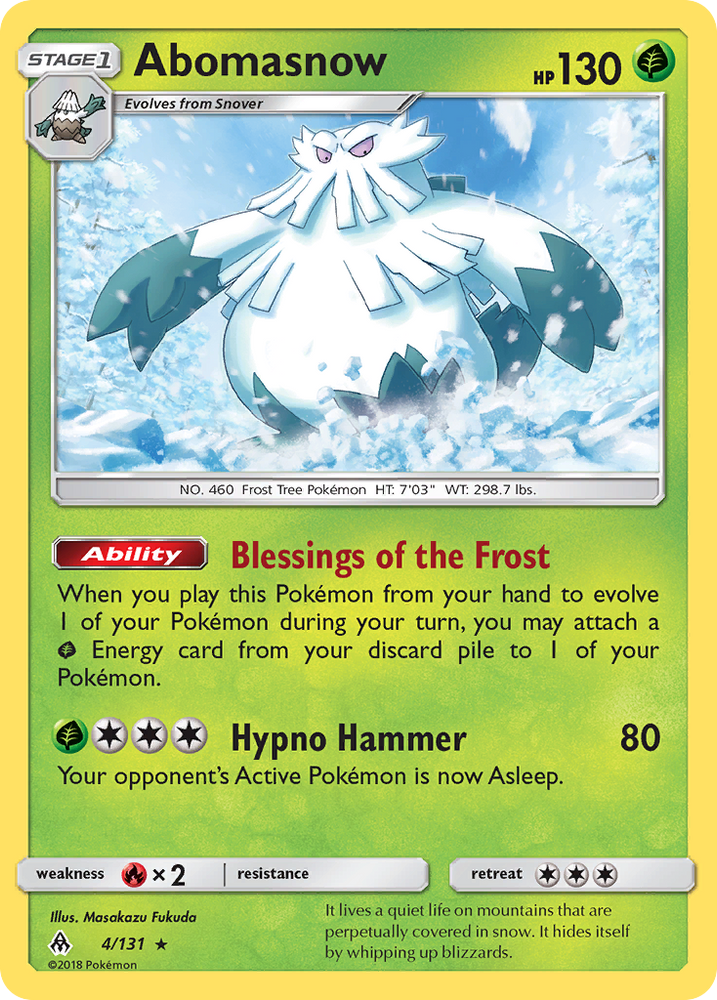 Abomasnow (4/131) [Sun & Moon: Forbidden Light] Pokémon