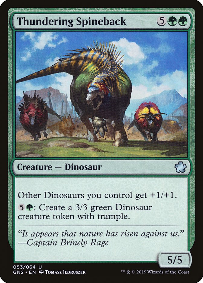 Thundering Spineback [Game Night 2019] Magic: The Gathering