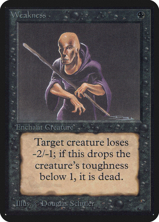 Weakness [Alpha Edition] Magic: The Gathering
