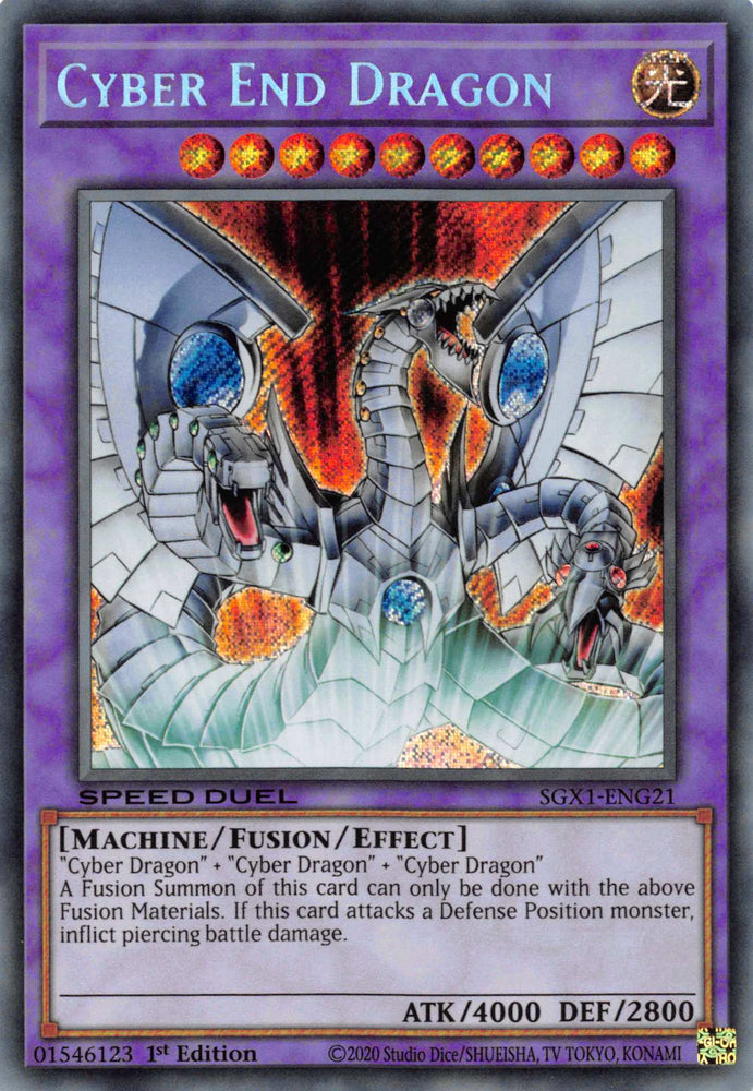 Cyber End Dragon [SGX1-ENG21] Secret Rare Yu-Gi-Oh!