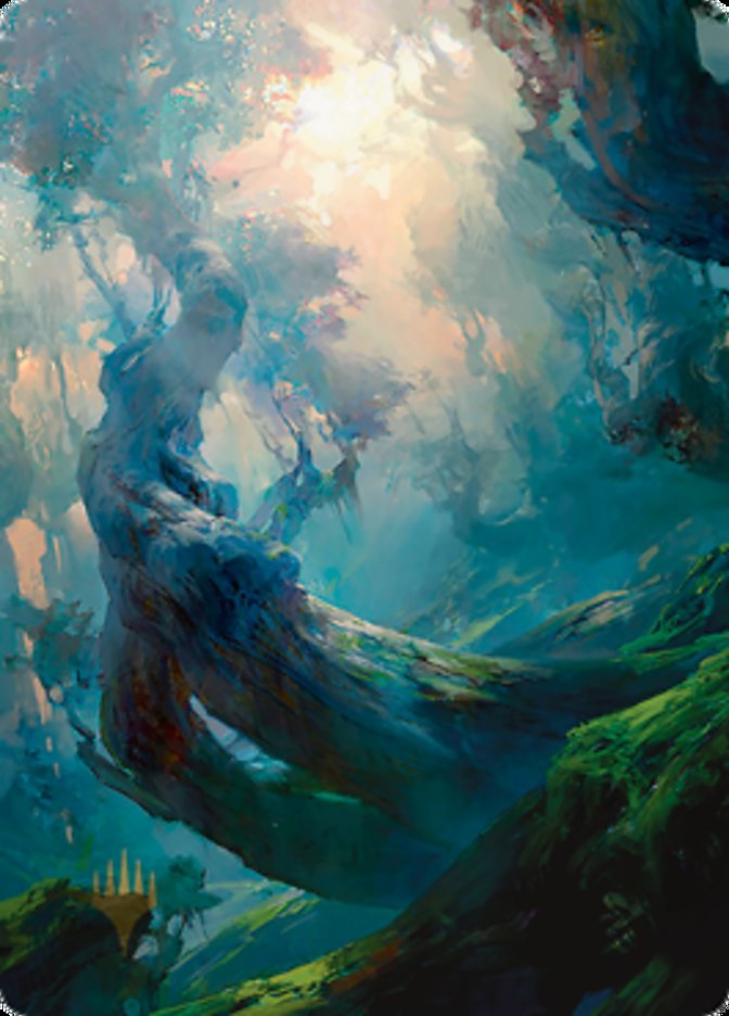 Forest 3 Art Card (Gold-Stamped Signature) [Zendikar Rising Art Series] Magic: The Gathering