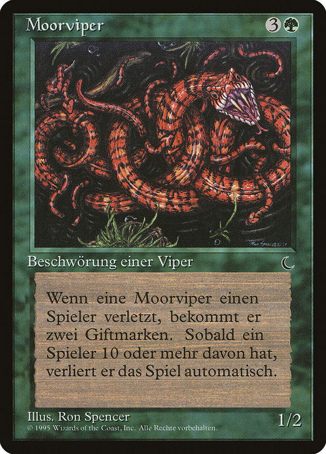 Marsh Viper (German) - "Moorviper" [Renaissance] Magic: The Gathering