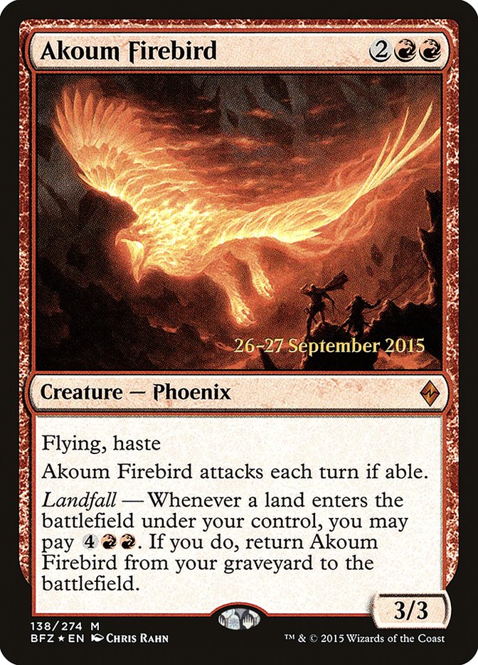 Akoum Firebird [Battle for Zendikar Prerelease Promos] Magic: The Gathering