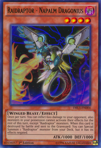 Raidraptor - Napalm Dragonius [DRL3-EN004] Ultra Rare Yu-Gi-Oh!