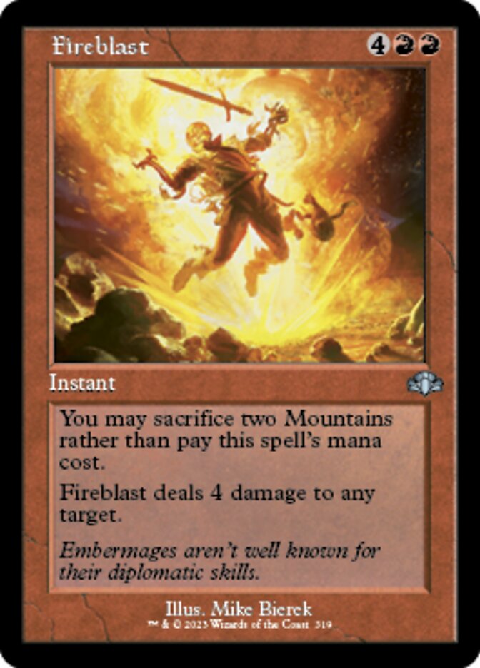 Fireblast (Retro) [Dominaria Remastered] Magic: The Gathering