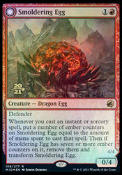 Smoldering Egg // Ashmouth Dragon [Innistrad: Midnight Hunt Prerelease Promos] Magic: The Gathering