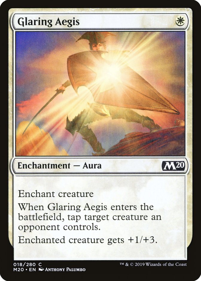 Glaring Aegis [Core Set 2020] Magic: The Gathering