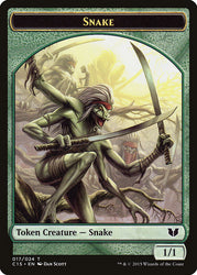 Beast // Snake (017) Double-Sided Token [Commander 2015 Tokens] Magic: The Gathering