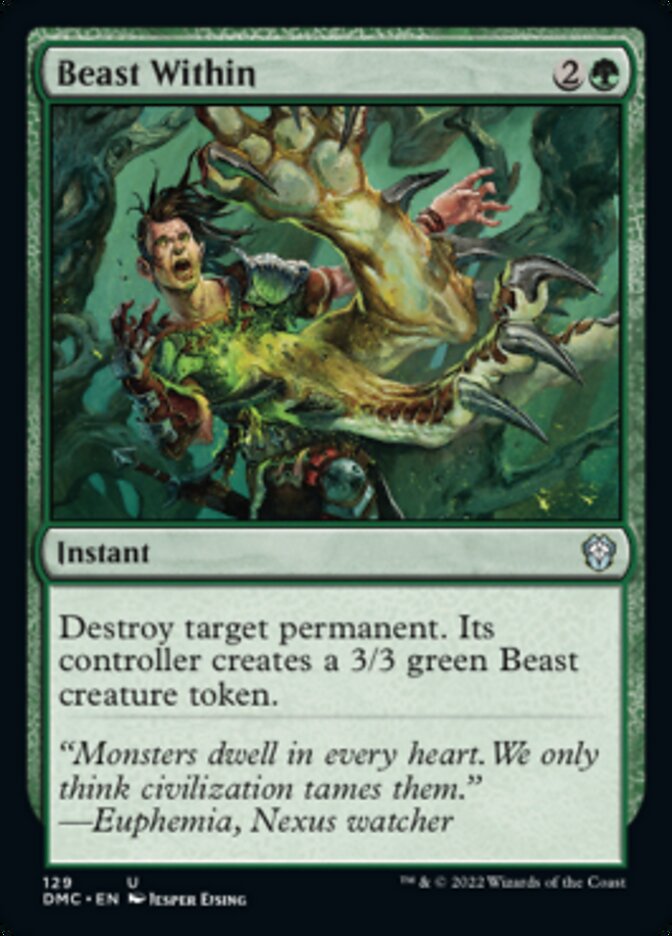 Beast Within [Dominaria United Commander] Magic: The Gathering