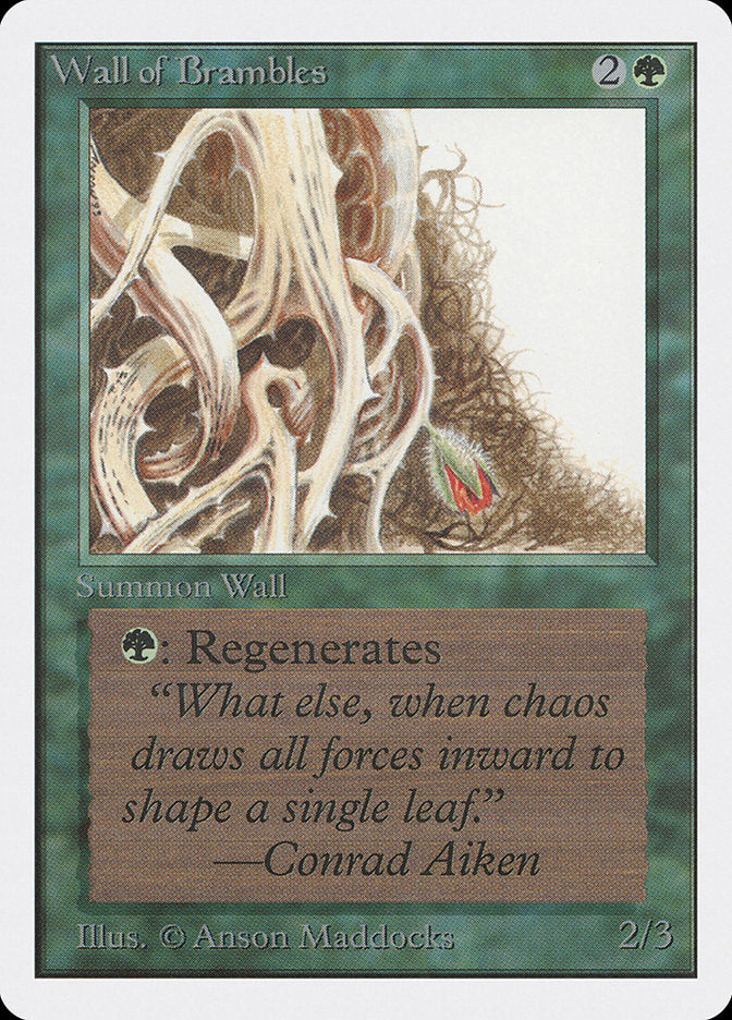 Wall of Brambles [Unlimited Edition] Magic: The Gathering