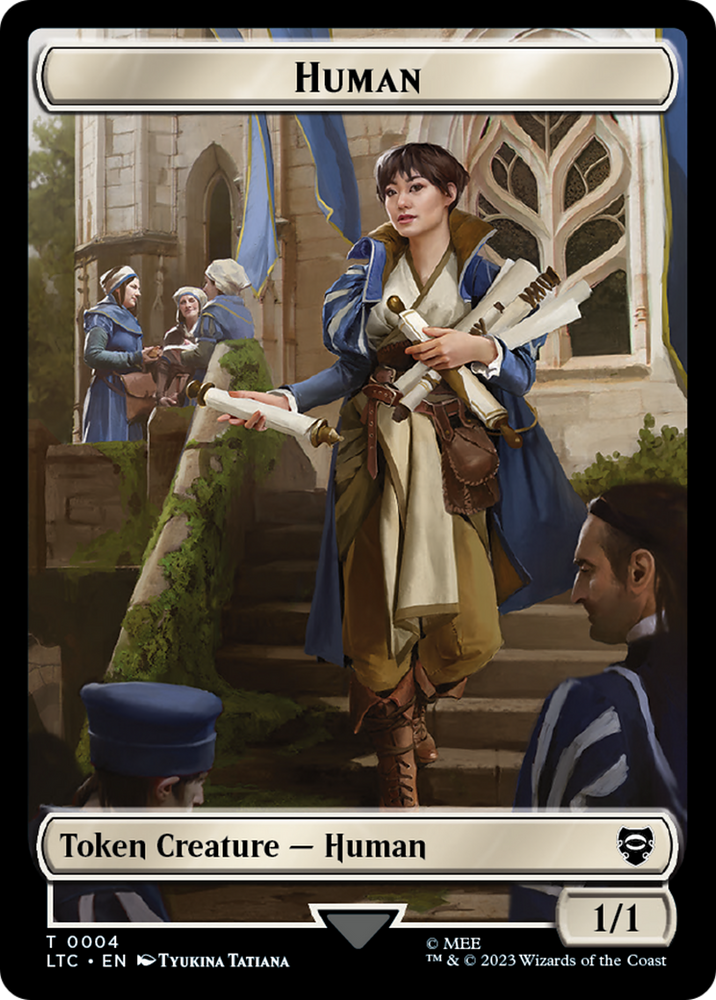 Human // Treasure Double-Sided Token [The Lord of the Rings: Tales of Middle-Earth Commander Tokens] Magic: The Gathering