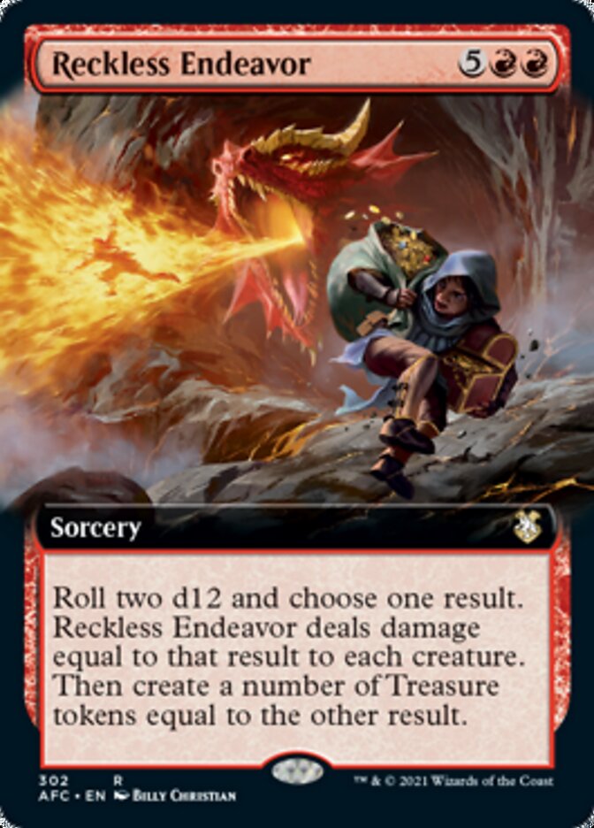 Reckless Endeavor (Extended Art) [Dungeons & Dragons: Adventures in the Forgotten Realms Commander] Magic: The Gathering