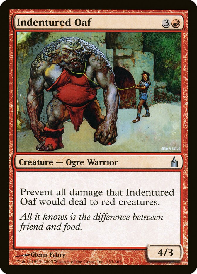 Indentured Oaf [Ravnica: City of Guilds] Magic: The Gathering
