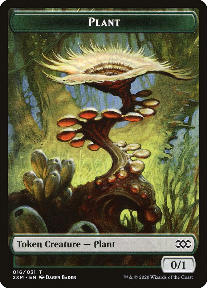 Eldrazi Spawn // Plant Double-Sided Token [Double Masters Tokens] Magic: The Gathering