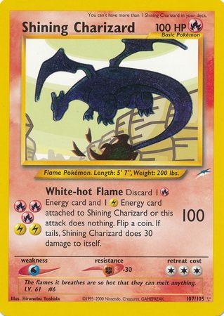 Shining Charizard (107/105) [Neo Destiny Unlimited] Pokémon