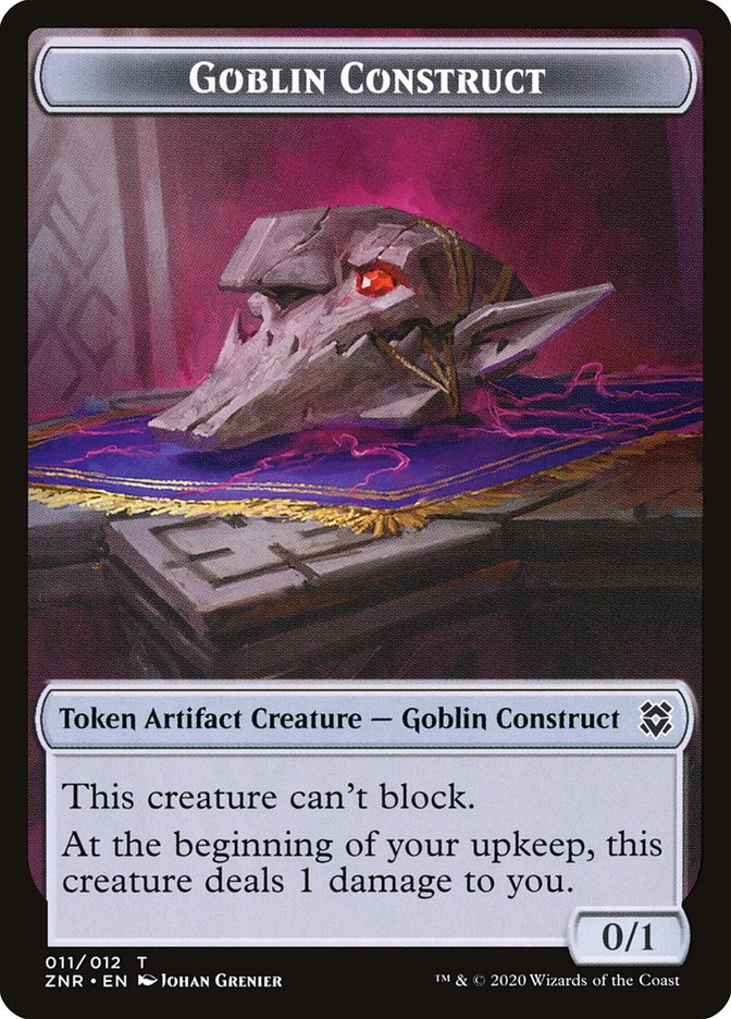 Angel Warrior // Goblin Construct Double-Sided Token [Zendikar Rising Tokens] Magic: The Gathering