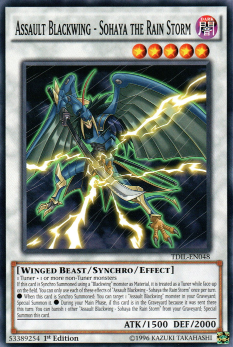Assault Blackwing - Sohaya the Rain Storm [TDIL-EN048] Common Yu-Gi-Oh!