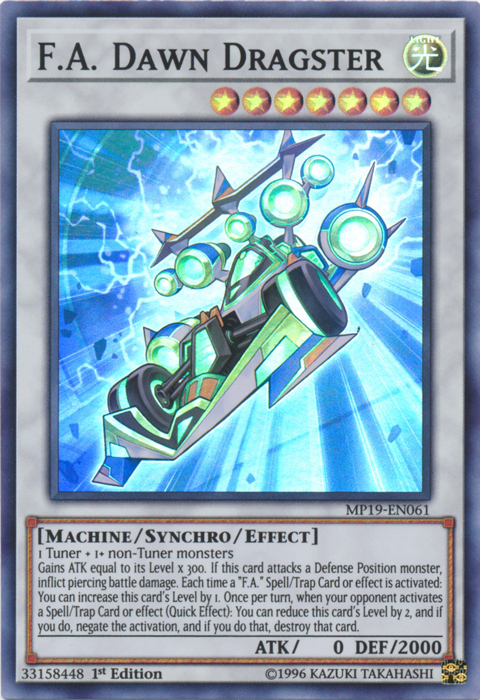 F.A. Dawn Dragster [MP19-EN061] Super Rare Yu-Gi-Oh!