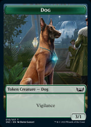 Fish // Dog Double-Sided Token [Streets of New Capenna Tokens] Magic: The Gathering