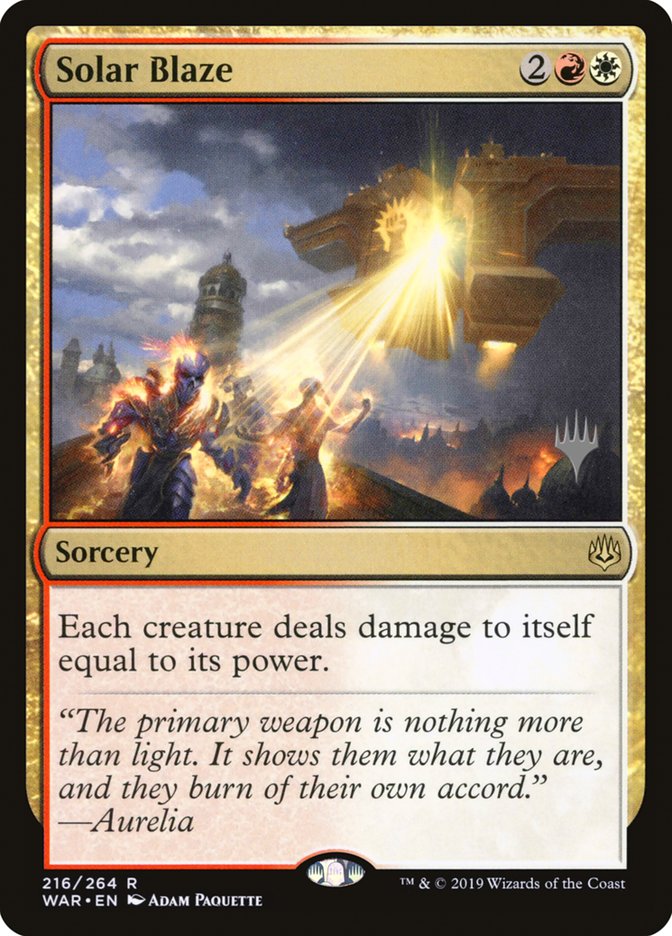 Solar Blaze (Promo Pack) [War of the Spark Promos] Magic: The Gathering